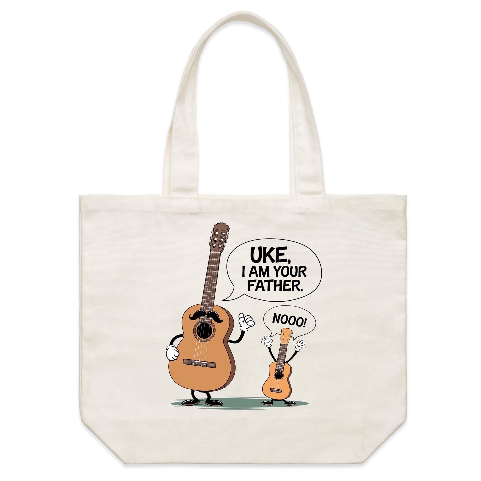 Uke, I Am Your Father, Guitar, Ukulele - Shoulder Canvas Tote Bag