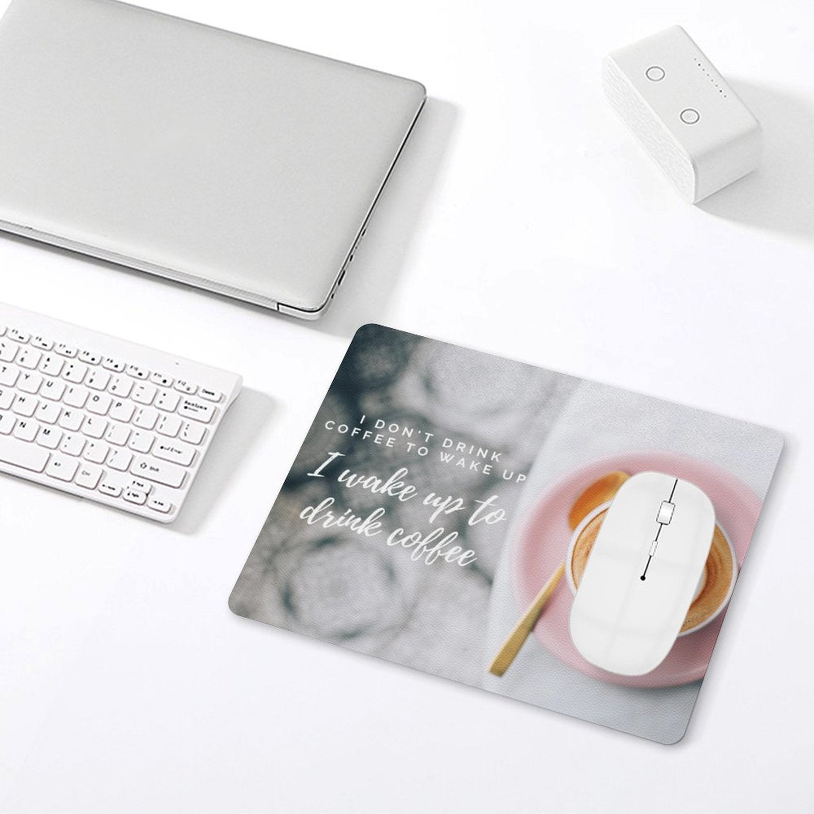 I Wake Up To Drink Coffee Leather Mouse Pad Leather Mouse Pad Coffee Printed Offshore