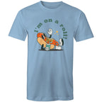Hotdog, I'm On A Roll - Mens T-Shirt Carolina Blue Mens T-shirt Food Printed In Australia