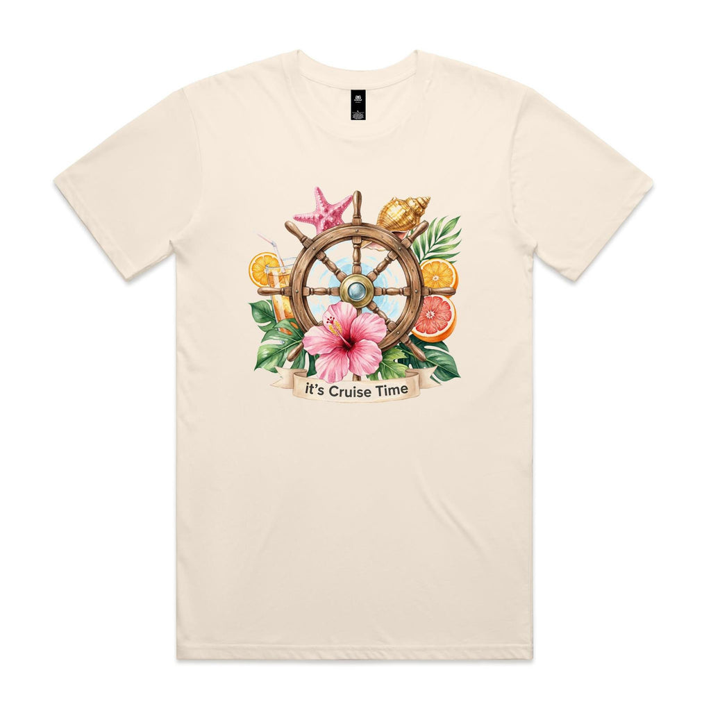 It's Cruise Time Mens Cruise T-shirt Ecru Mens Cruise T-shirt Cruise Printed In Australia