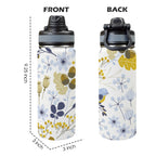 Bird Floral - Insulated Water Bottle with Dual-Use Lid (18oz) Insulated Water Bottle with Dual-Use Lid (18oz) animal Plants Printed Offshore