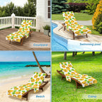 Cool Pineapples Beach Chair Towel Cover with Side Pockets