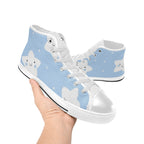 Happy Stars - Kids High Top Canvas Shoes