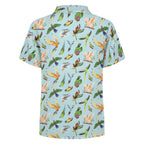 Parrots Kids Youth Short Sleeve Button Up Shirt