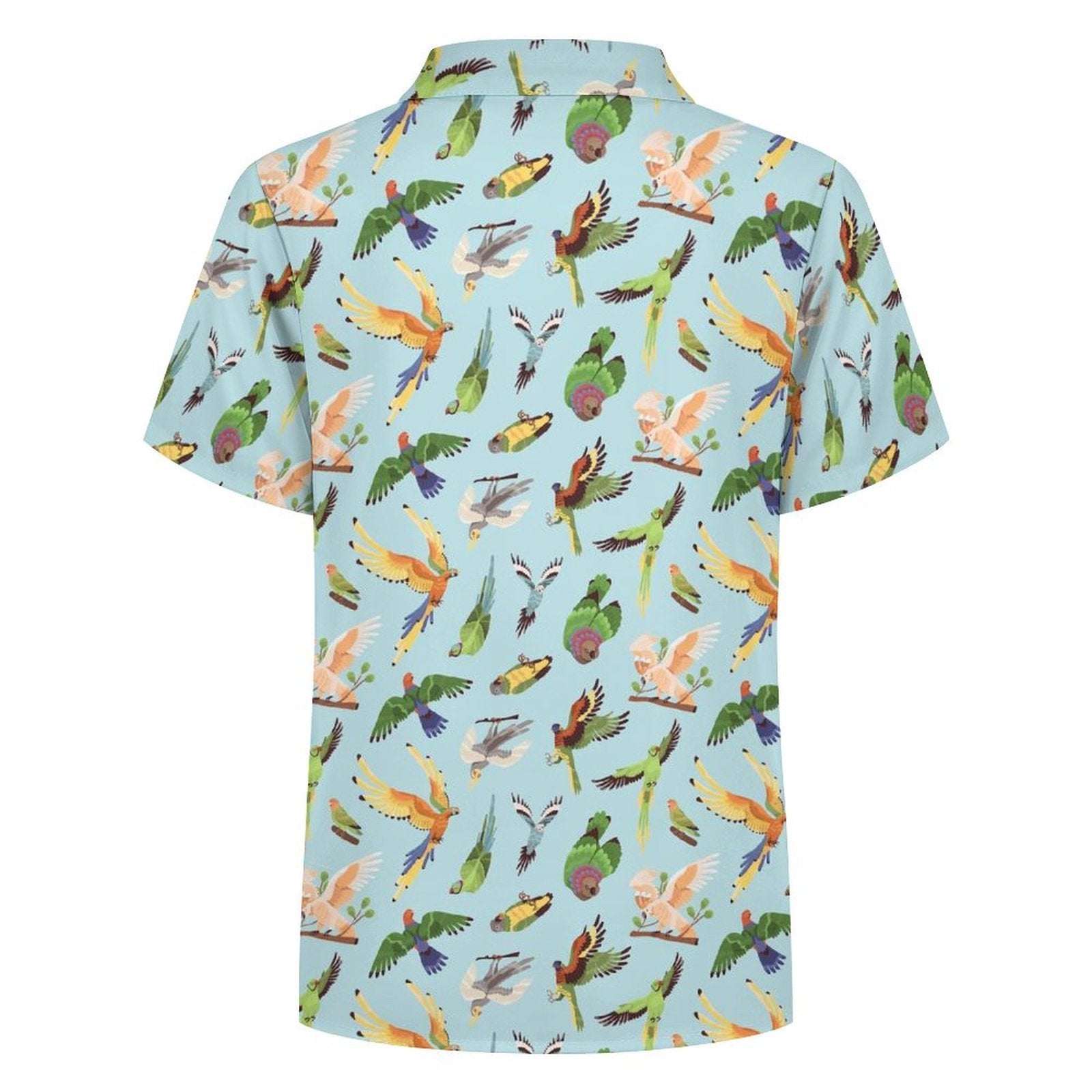 Parrots Kids Youth Short Sleeve Button Up Shirt