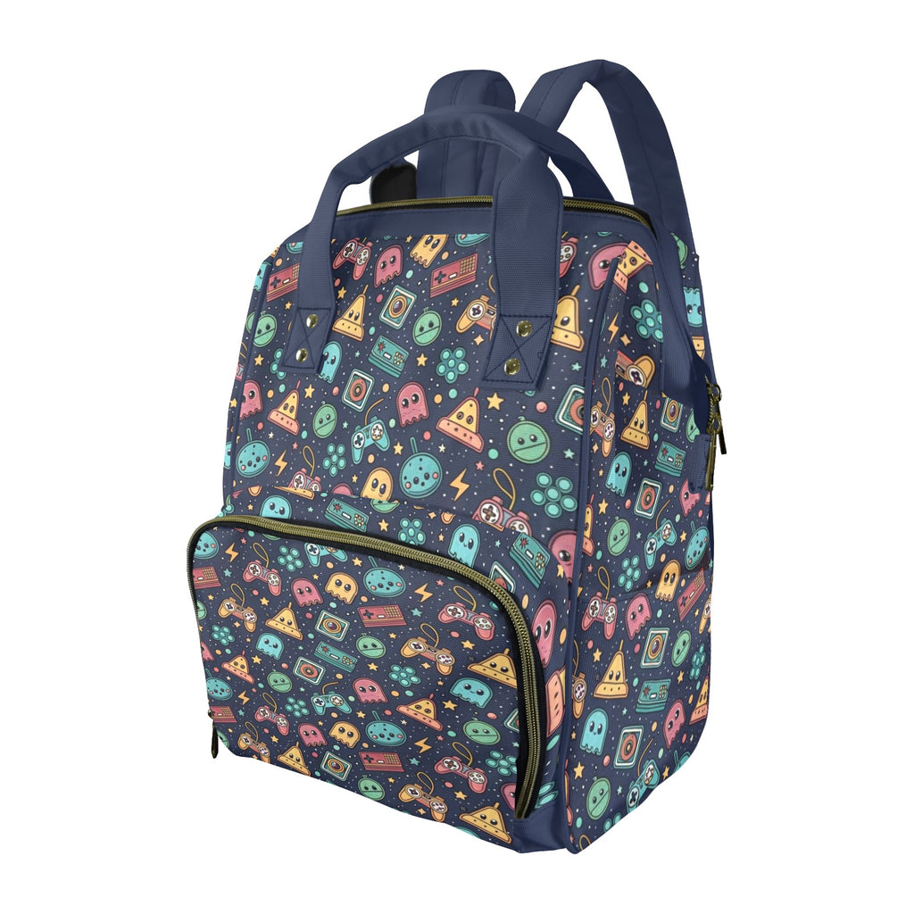 Video Game Multi-Function Backpack, Nappy / Diaper Bag One Size Multi-function Backpack, Nappy / Diaper Bag Games Printed Offshore Retro
