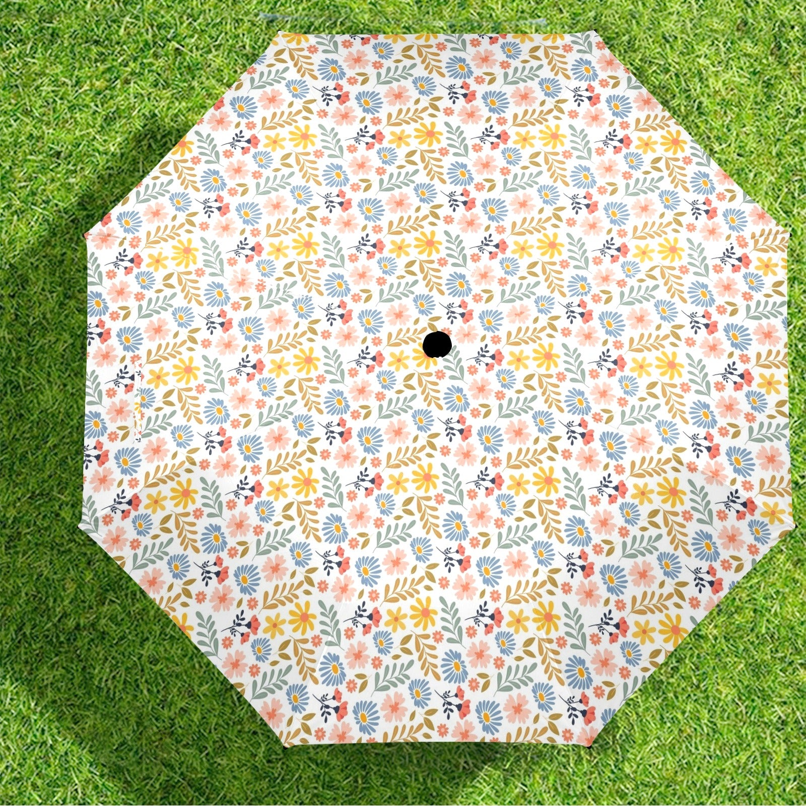 Boho Flowers And Leaves Umbrella Umbrella Plants Printed Offshore