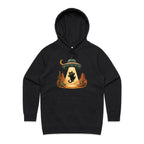 Black Cat Alien UFO Abduction Women's AS Colour Hoodie