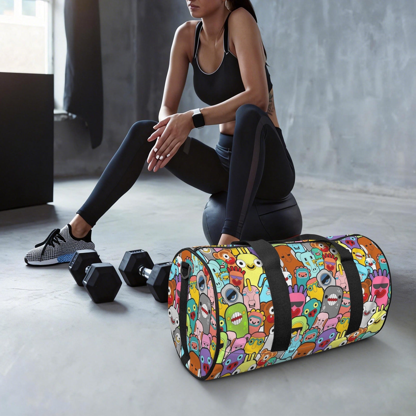 Happy Monsters Duffle Bag Duffle Bag Printed Offshore