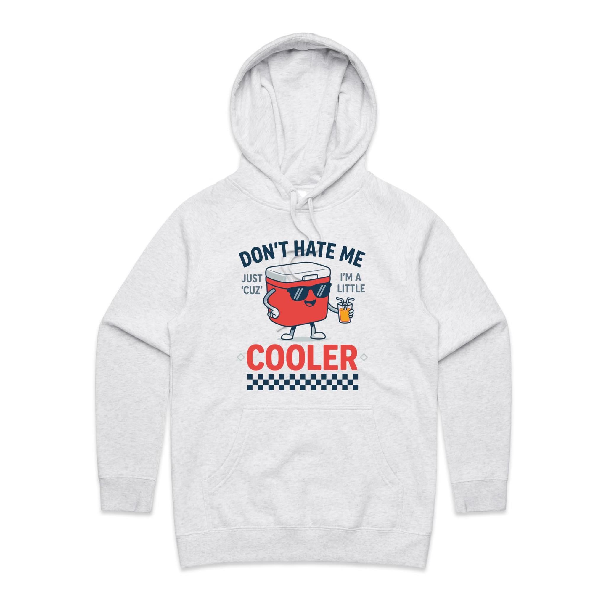 I'm A Little Cooler Women's AS Colour Hoodie White Marle Womens Hoodie Printed In Australia