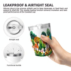 Colourful Forest Trees Small Stainless Steel Travel Mug Cup 12oz/350ml