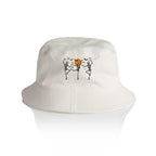 Skeleton Dance - AS Colour Bucket Hat Ecru One Size As Colour Bucket Hat Halloween Printed In Australia