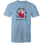 My Blood Type Is Coffee - Mens T-Shirt Carolina Blue Mens T-shirt Coffee Printed In Australia