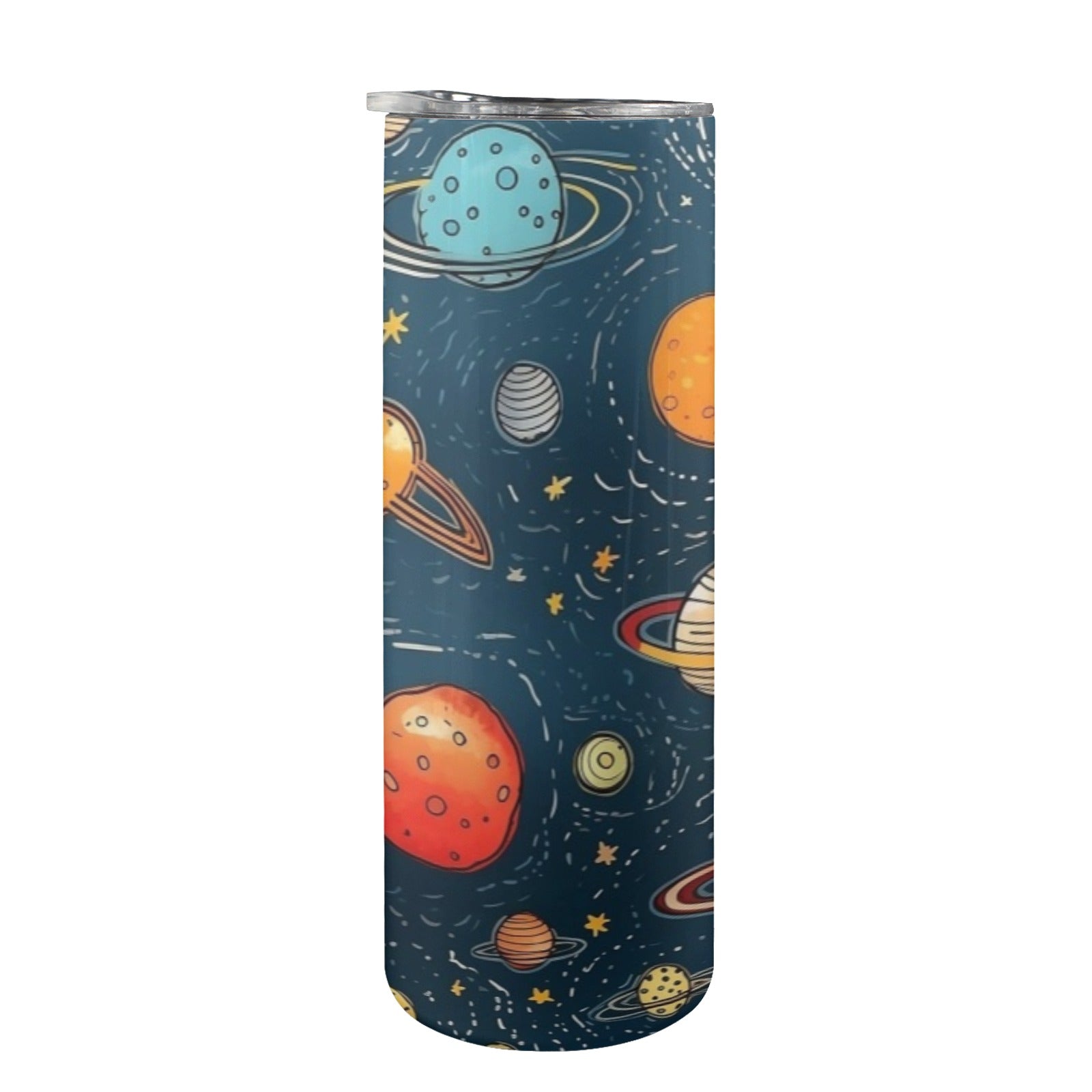 Galaxy - 20oz Tall Skinny Tumbler with Lid and Straw