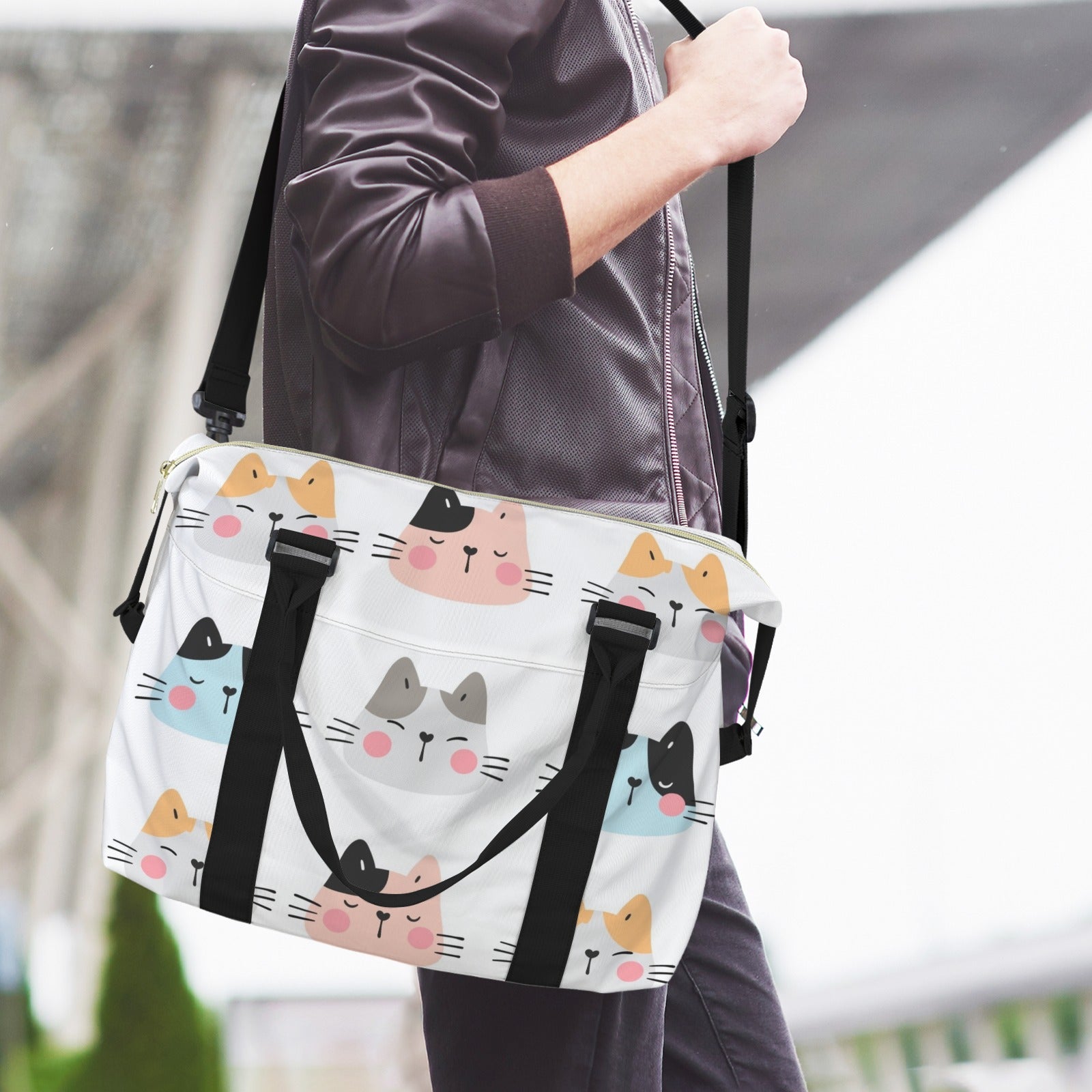 Cat Faces Duffle Bag-Simple (Model 1715) Duffle Bag-Simple (1715)