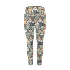 Diamond Cat Pattern - Women's High Waist Pockets Yoga Leggings