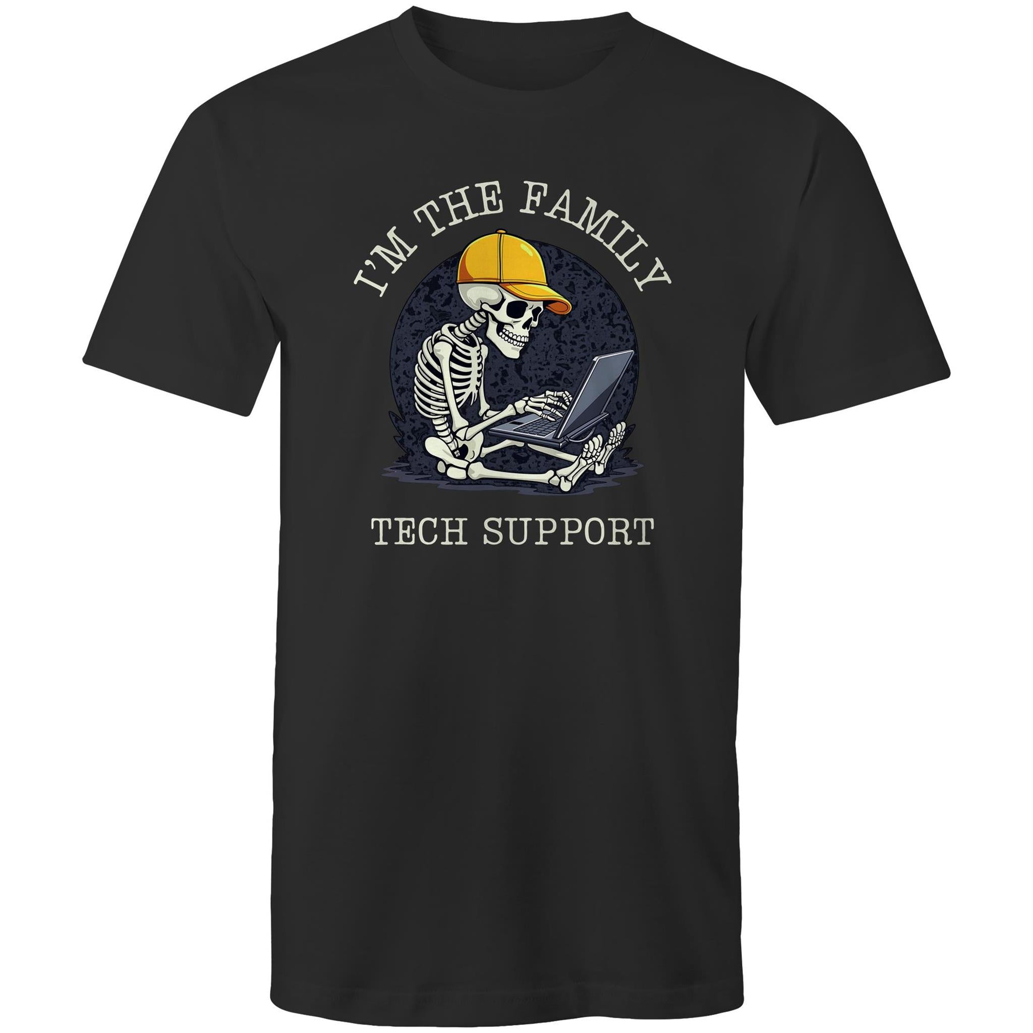 I'm The Family Tech Support - Mens T-Shirt Black Mens T-shirt Printed In Australia Tech