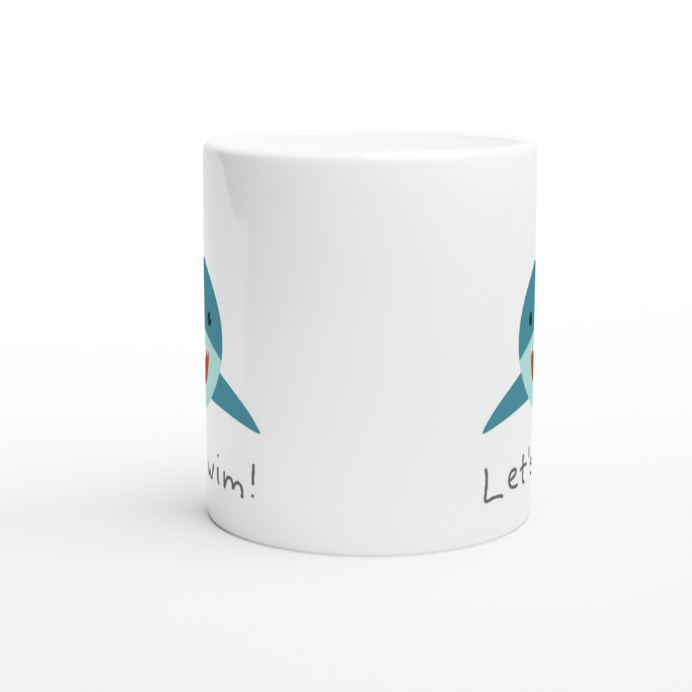 Let's Swim - White 11oz Ceramic Mug White 11oz Mug childrens Globally Fulfilled kids