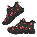 Cherries On Black Women's Twisted Sole Sneakers