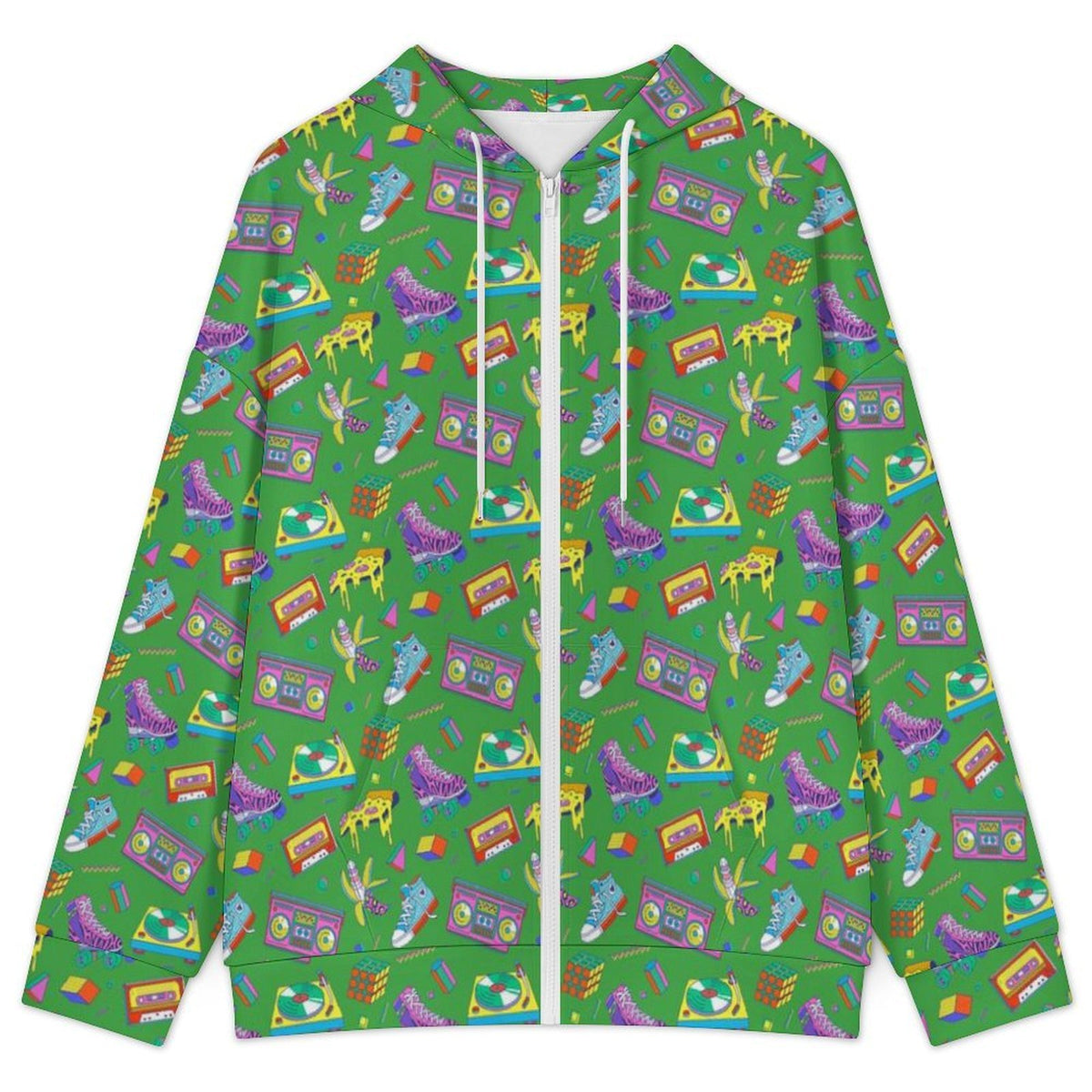 Bright 80's Women's Full-Zip Hoodie