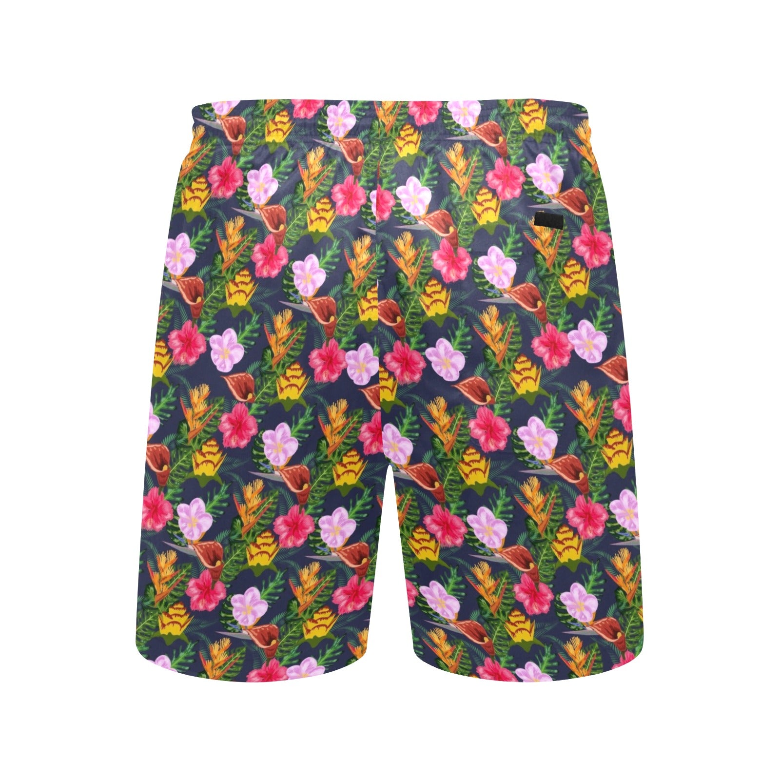 Tropical Floral Men's Mid-Length Beach Shorts Men's Mid-Length Beach Shorts Plants Printed Offshore