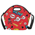 Comic Book Red - Neoprene Lunch Bag One Size Neoprene Lunch Bag Printed Offshore