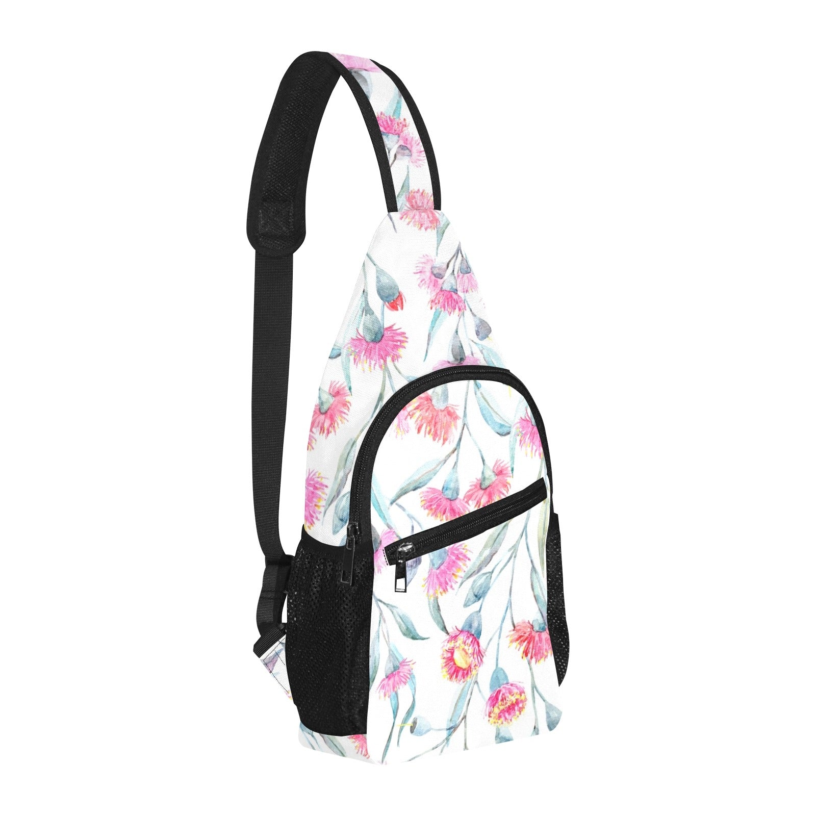 Pink Eucalyptus Flowers - Chest Bag