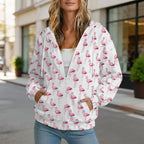 Flamingos Women's Full-Zip Hoodie