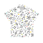 Music Time Senior Kids Hawaiian Shirt Senior Kids Hawaiian Shirt 8-15 Music Printed Offshore