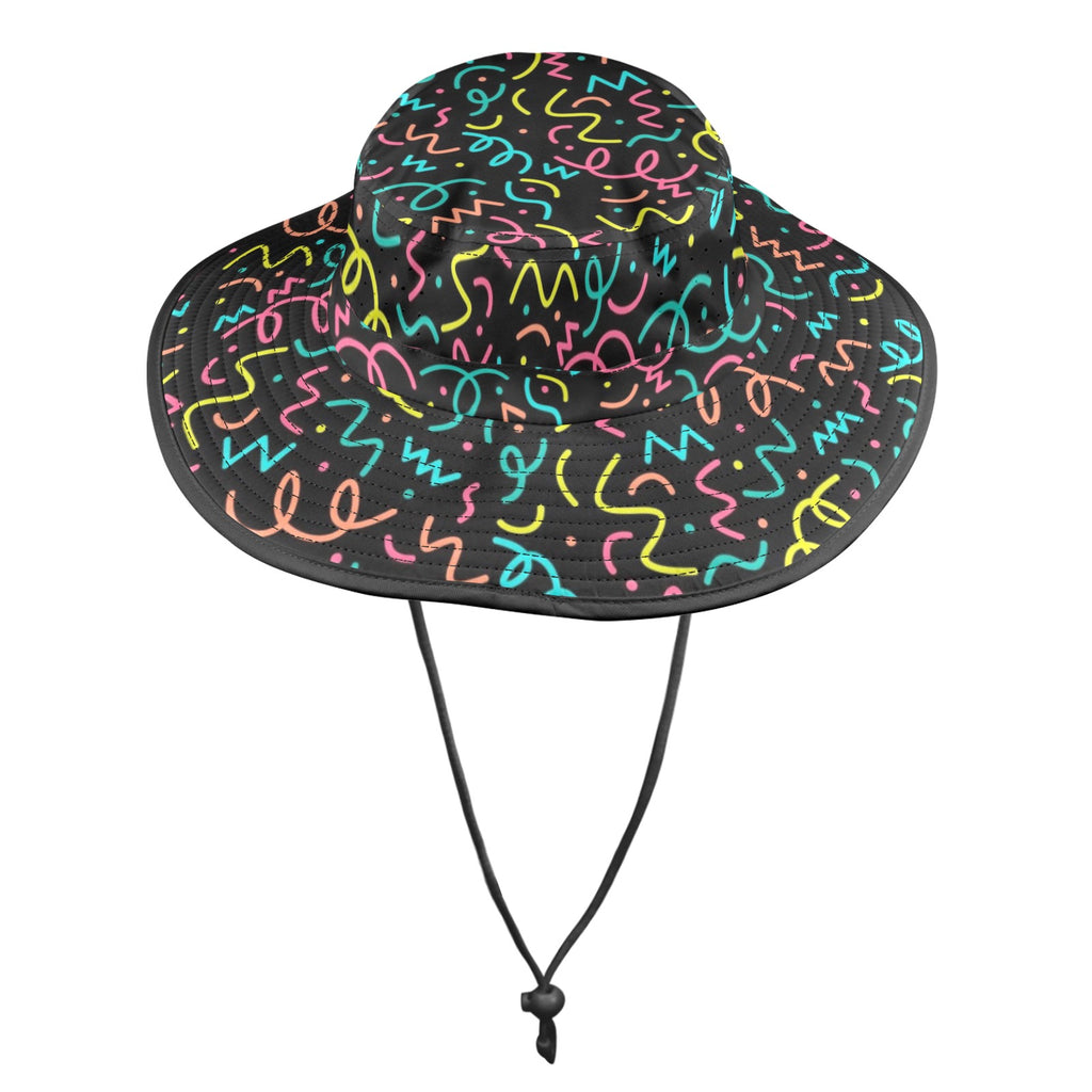 Squiggle Time Wide Brim Bucket Hat Wide Brim Bucket Hat Printed Offshore