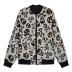 Skull And Crossbones Men's Casual Zip‑Up Bomber Jacket