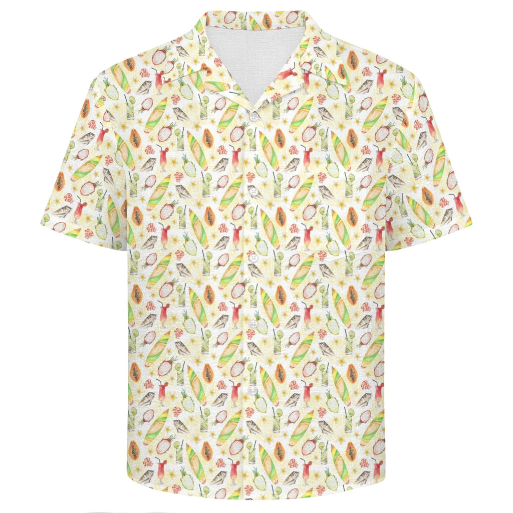 Tropical Surf Men's Crinkle Hawaiian Shirt