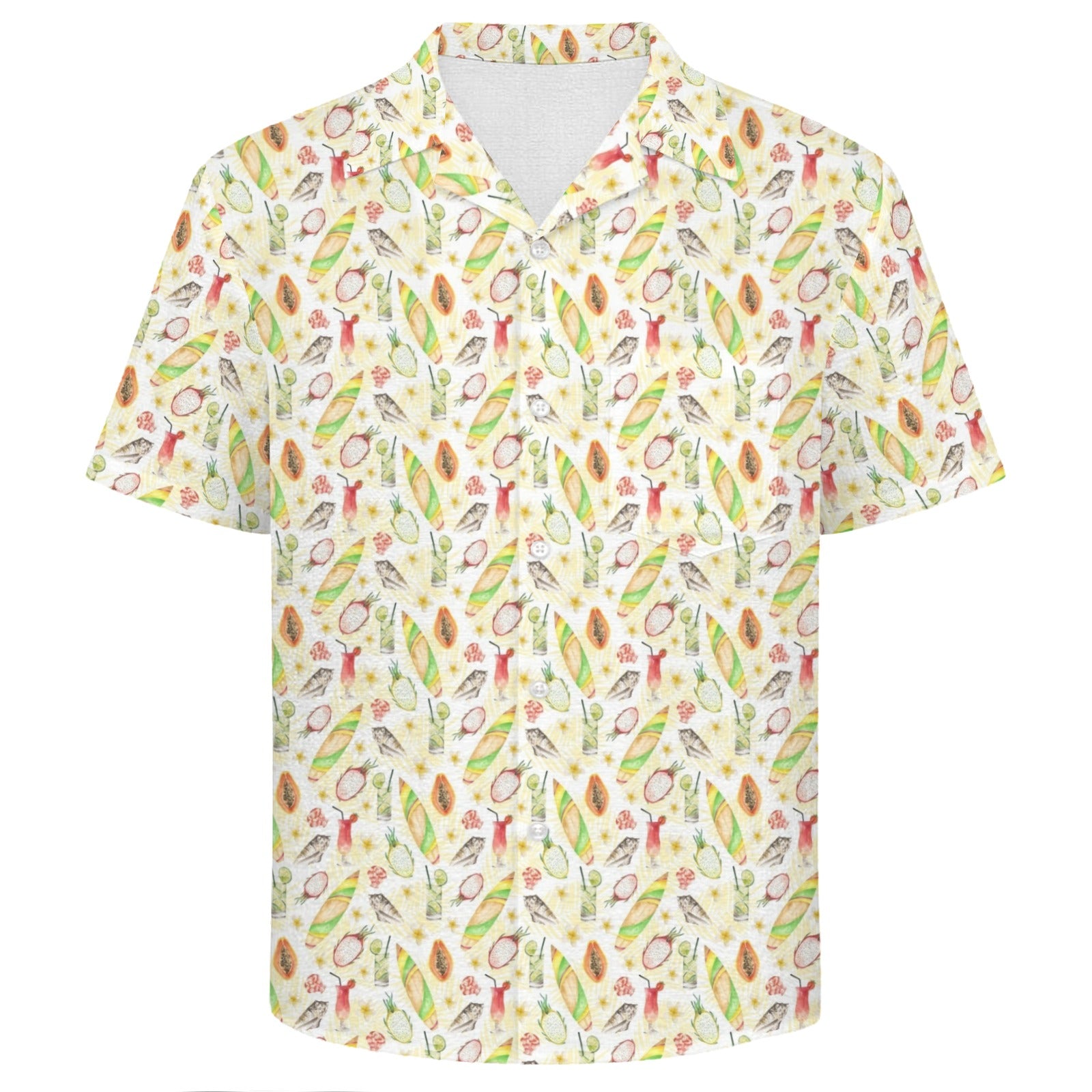 Tropical Surf Men's Crinkle Hawaiian Shirt