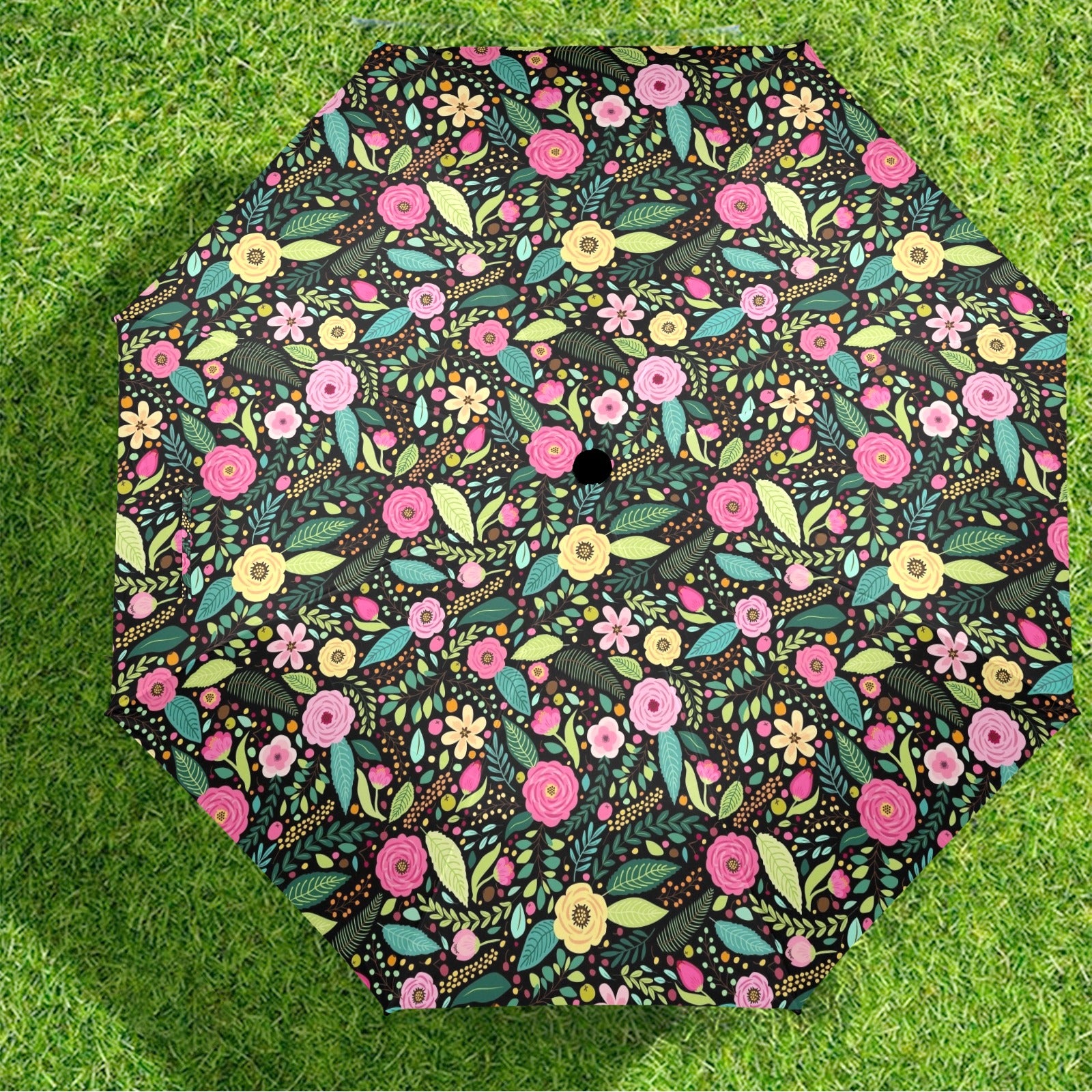 Bright Floral And Leaves Umbrella