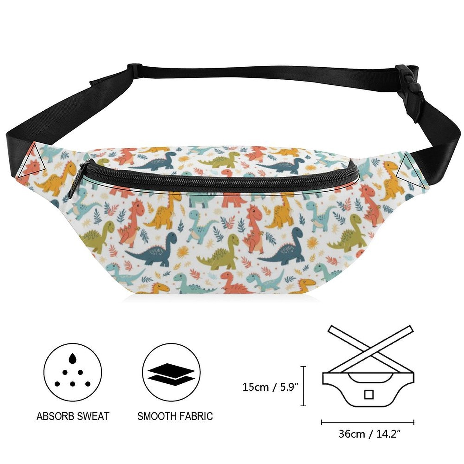 Colourful Dinosaurs - Bum Bag / Fanny Pack