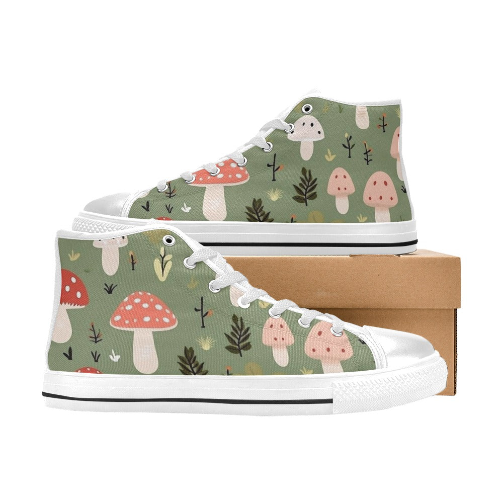 Toadstools - Men's High Top Canvas Shoes