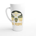 Alien Ew, People White Latte 17oz Ceramic Mug Default Title Latte Mug Globally Fulfilled Sci Fi