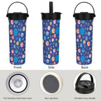 Planets On Blue 20oz Tea Tumbler with Carry Handle