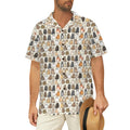 Lots Of Cats Men's Short Sleeve Hawaiian Shirt Men's Hawaiian Shirt (New) animal Printed Offshore
