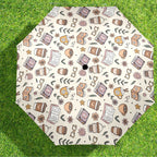 Books And Coffee - Semi-Automatic Foldable Umbrella (Model U12) Semi-Automatic Foldable Umbrella (U12)