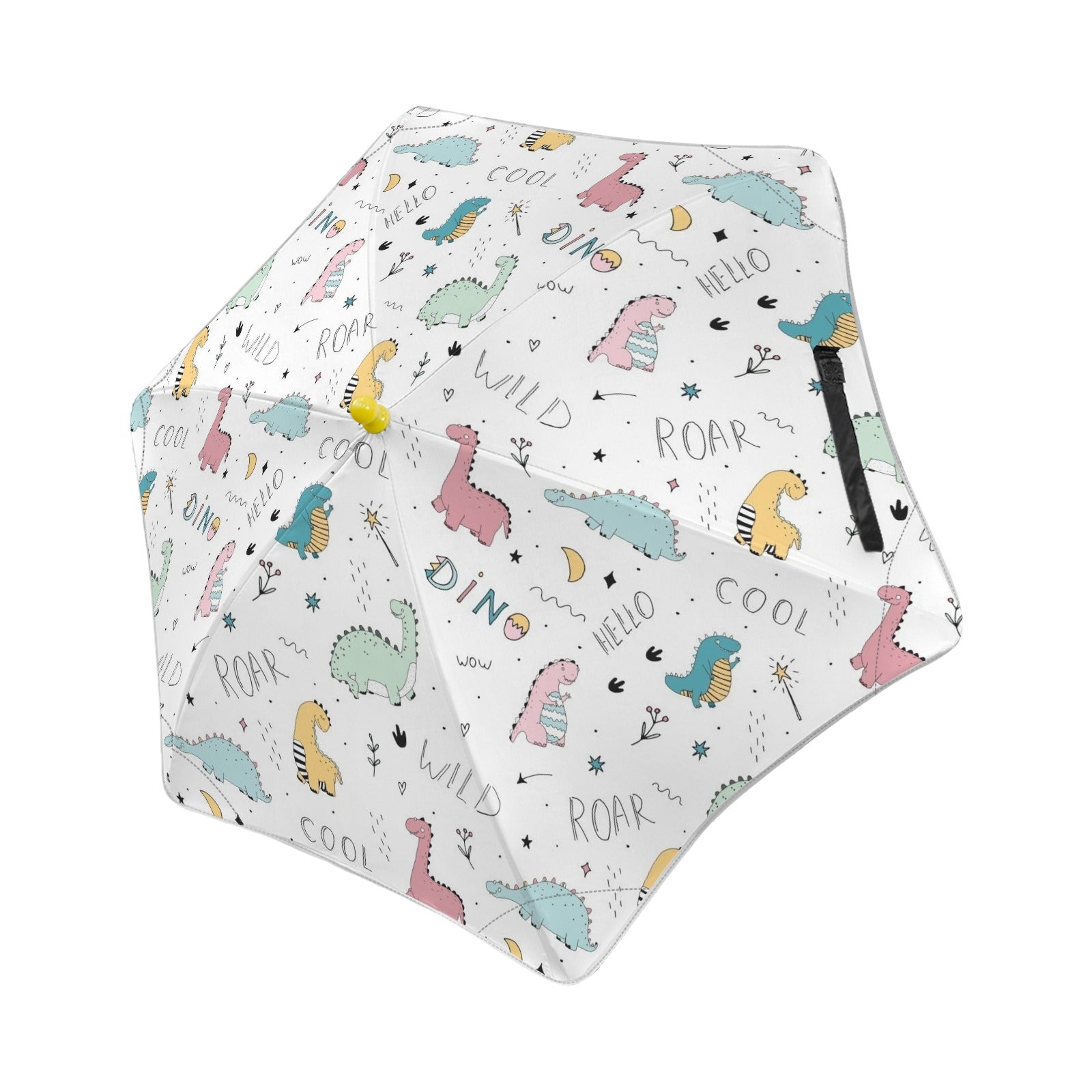 Quirky Dinosaurs Kids Safe Round Corner Umbrella