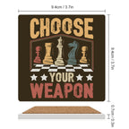 Chess, Choose Your Weapon - Ceramic Coasters (Square) Ceramic Coasters Chess Games Printed Offshore