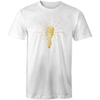 Retro Microphone - Mens T-Shirt White Mens T-shirt Music Printed In Australia Retro