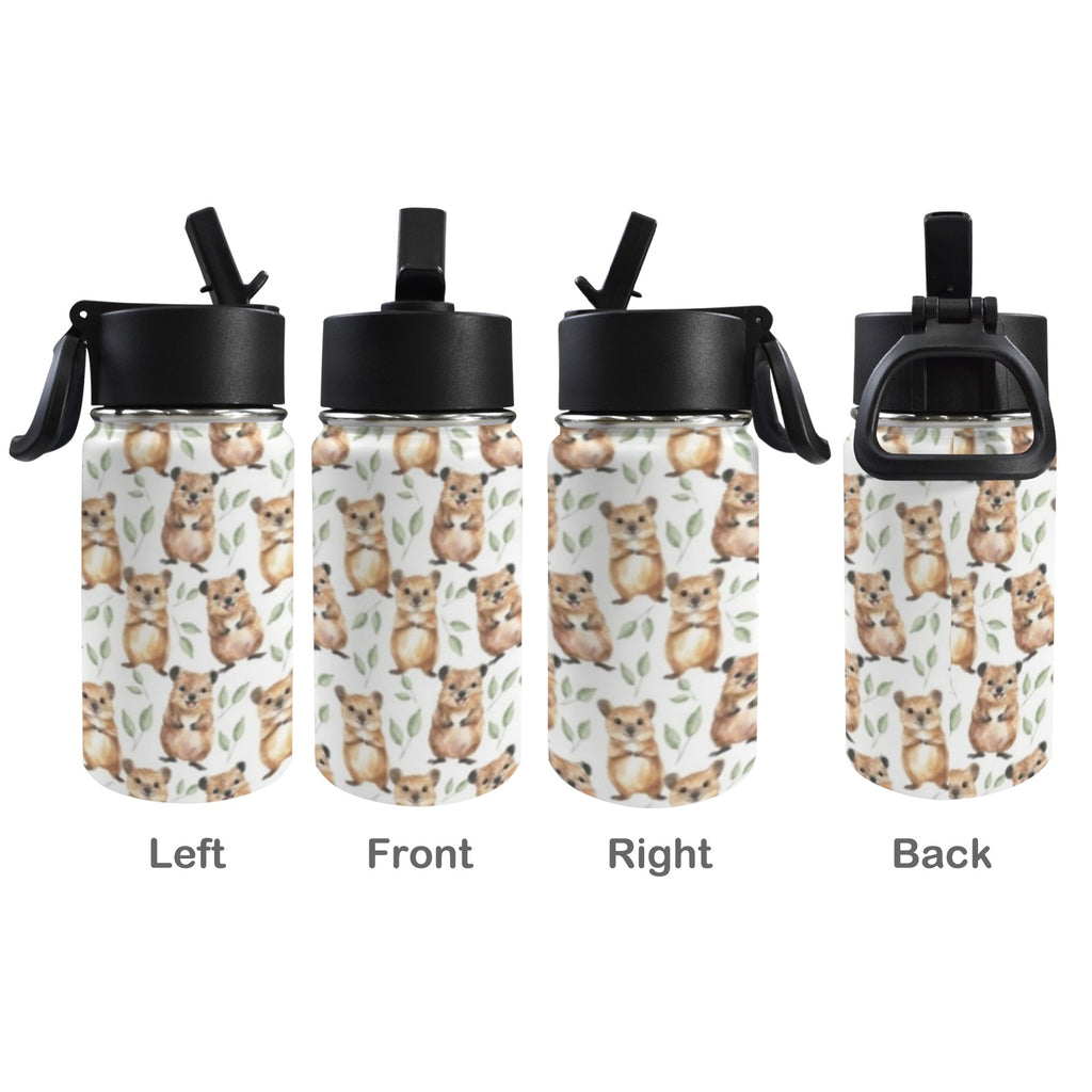Quokkas 12oz Kids Water Bottle with Straw Lid