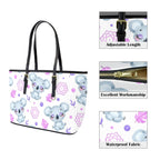 Zen Koala PU Leather Tote Bag Large