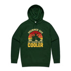 Drummer Dad, Like A Regular Dad But Cooler Men's AS Colour Hoodie Forest Green Mens Hoodie Dad Music Printed In Australia