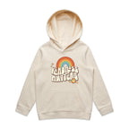 Kindness Matters - Kids Hoodie Ecru Kids Hoodie Kindness Positivity Printed In Australia Retro