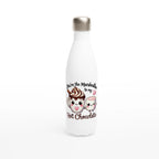 You're The Marshmallow To My Hot Chocolate, Valentine - White 17oz Stainless Steel Water Bottle Default Title White Water Bottle Food Globally Fulfilled Love