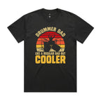 Drummer Dad AS Colour Heavy Faded Tee Unisex Faded coal Heavy Faded T-shirt Dad Music Printed In Australia