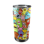 Happy Monsters - 20oz Mobile Tumbler with Lid (Black Lock)